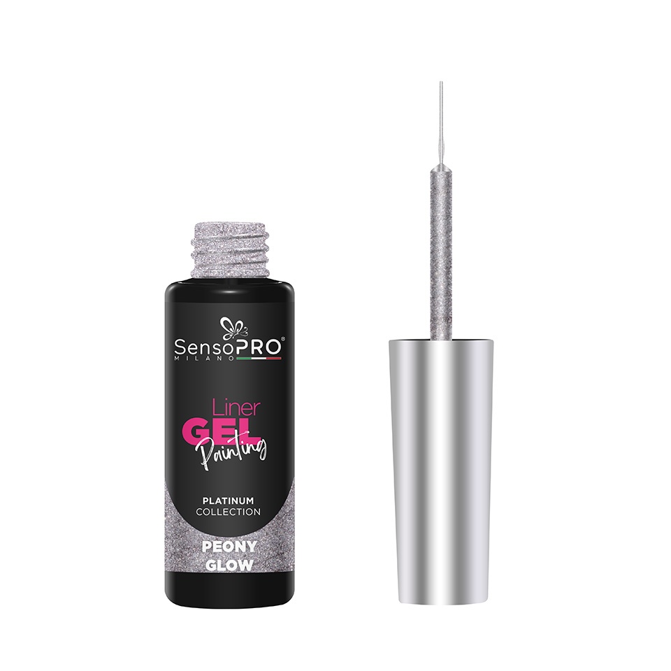 Liner Gel UV Pictura Unghii SensoPRO Milano Platinum - Peony Glow 8ml - 1 | YEO