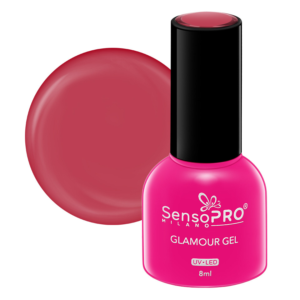 Oja Semipermanenta Glamour Gel SensoPRO Milano 8ml, Red Dress #92