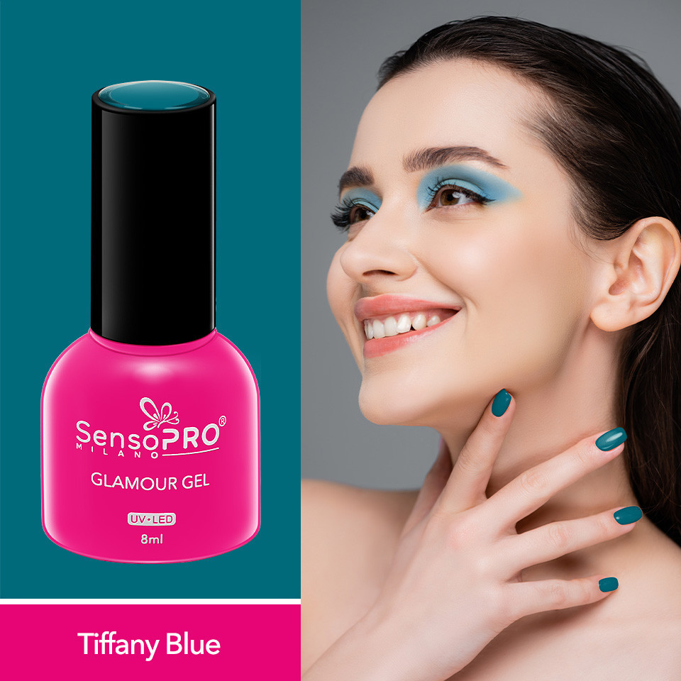 Oja Semipermanenta Glamour Gel SensoPRO Milano 8ml, Tiffany Blue #36 - 1 | YEO