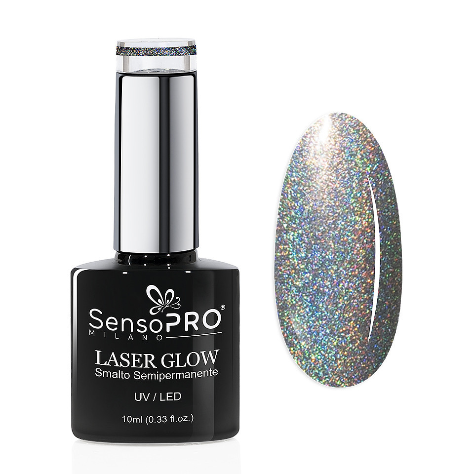 Oja Semipermanenta Holografica Laser Glow SensoPRO Milano 10ml, Magic Dust #12 - 2 | YEO