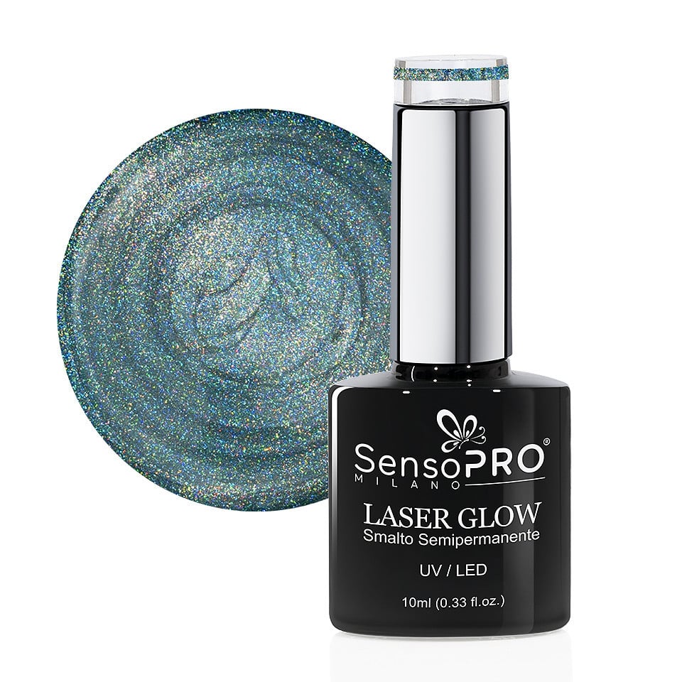 Oja Semipermanenta Holografica Laser Glow SensoPRO Milano 10ml, Enchanted Aura #22