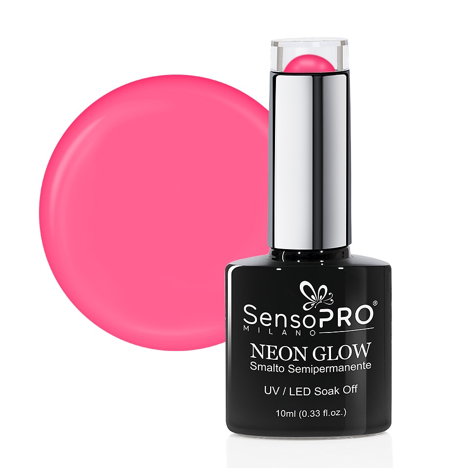 Oja Semipermanenta Neon Glow SensoPRO Milano #39 Ultra Pink, 10ml