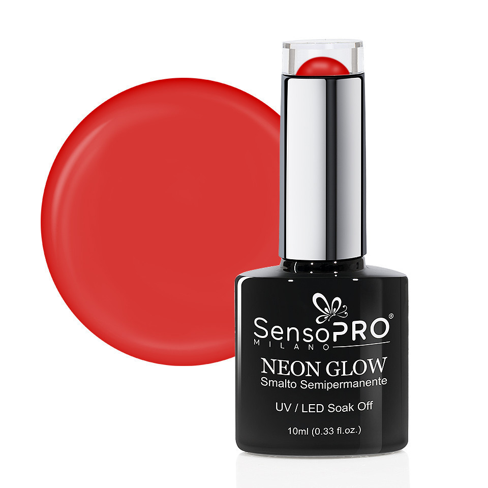 Oja Semipermanenta Neon Glow SensoPRO Milano #40 Spicy Cherry, 10ml