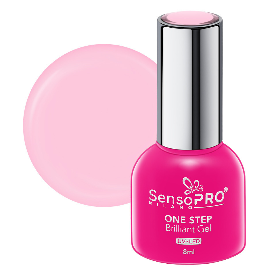 Oja Semipermanenta One Step Brilliant Gel SensoPRO Milano 8ml, Silky Rose #09