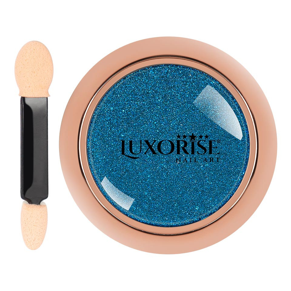 Pigment Unghii Mirror Powder LUXORISE, Navy Blue - 2 | YEO