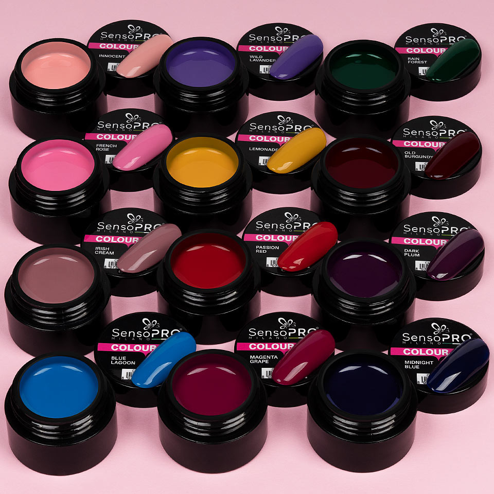 Set 12 Geluri UV Colorate Pure Colours Collection, SensoPRO Milano - 2 | YEO