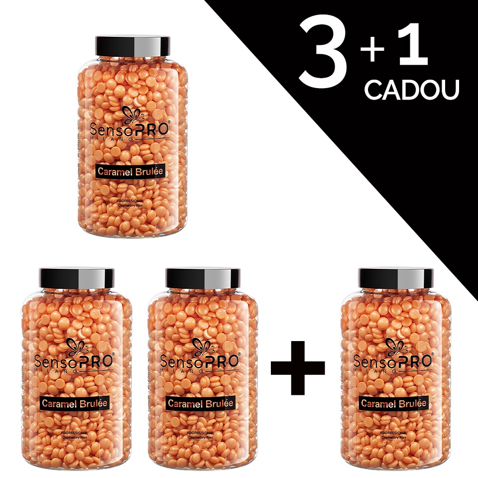 Set 3+1 Gratuit Ceara Epilat Elastica SensoPRO Milano Caramel Brulee, 400g