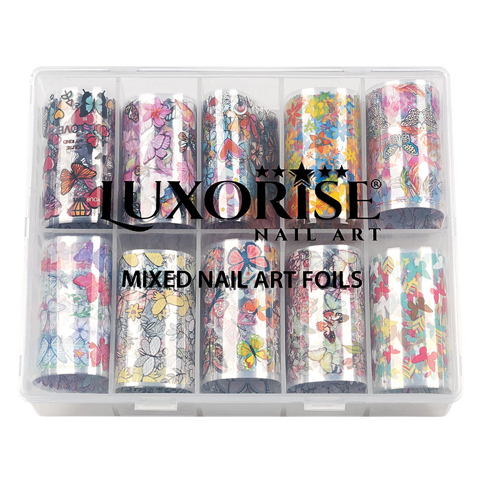 Set Folii Transfer LUXORISE Flower Splash, 10 buc - 2 | YEO