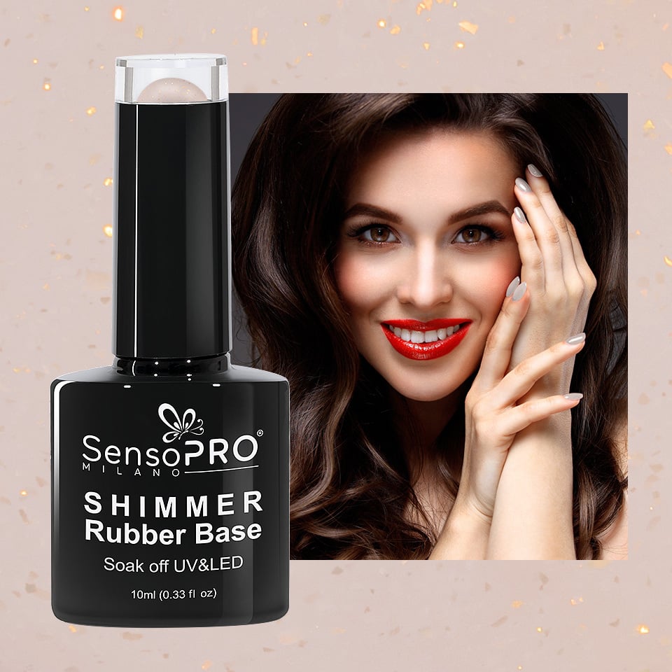 Shimmer Rubber Base SensoPRO Milano - #25 French Vanille, 10ml - 1 | YEO