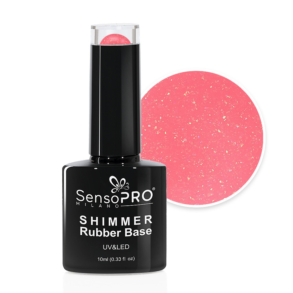 Shimmer Rubber Base SensoPRO Milano - #72 Glazed Ginger, 10ml