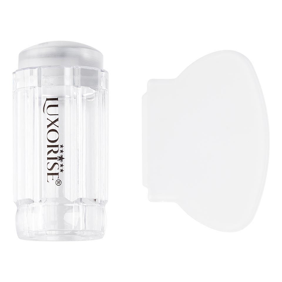 Stampila Unghii Silicon cu Racleta, Crystal Clear LUXORISE