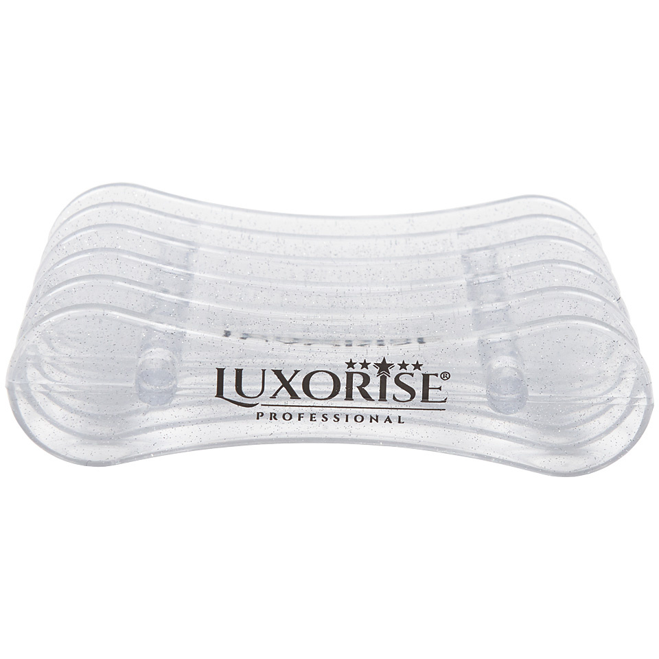 Suport Pensule Unghii LUXORISE 5 sloturi, Transparent cu Sclipici