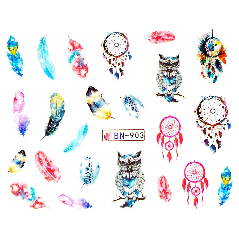 Tatuaj Unghii LUXORISE Dreamcatcher & Owl, BN-903 - 1 | YEO