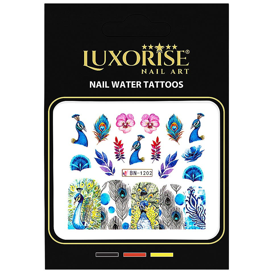 Tatuaj Unghii LUXORISE Peacock Way, BN-1202 - 2 | YEO