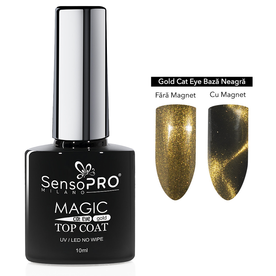 Top Coat Cat Eye SensoPRO Milano 10ml, Gold - 1 | YEO