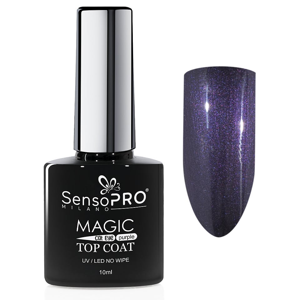 Top Coat Cat Eye SensoPRO Milano 10ml, Purple - 2 | YEO