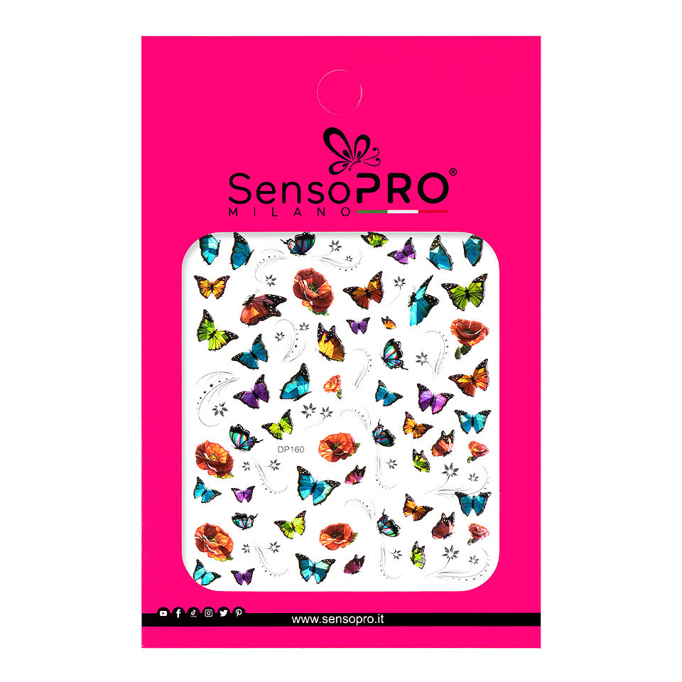 Abtibild Unghii SensoPRO Milano, Butterfly Simphony DP160 - 1 | YEO