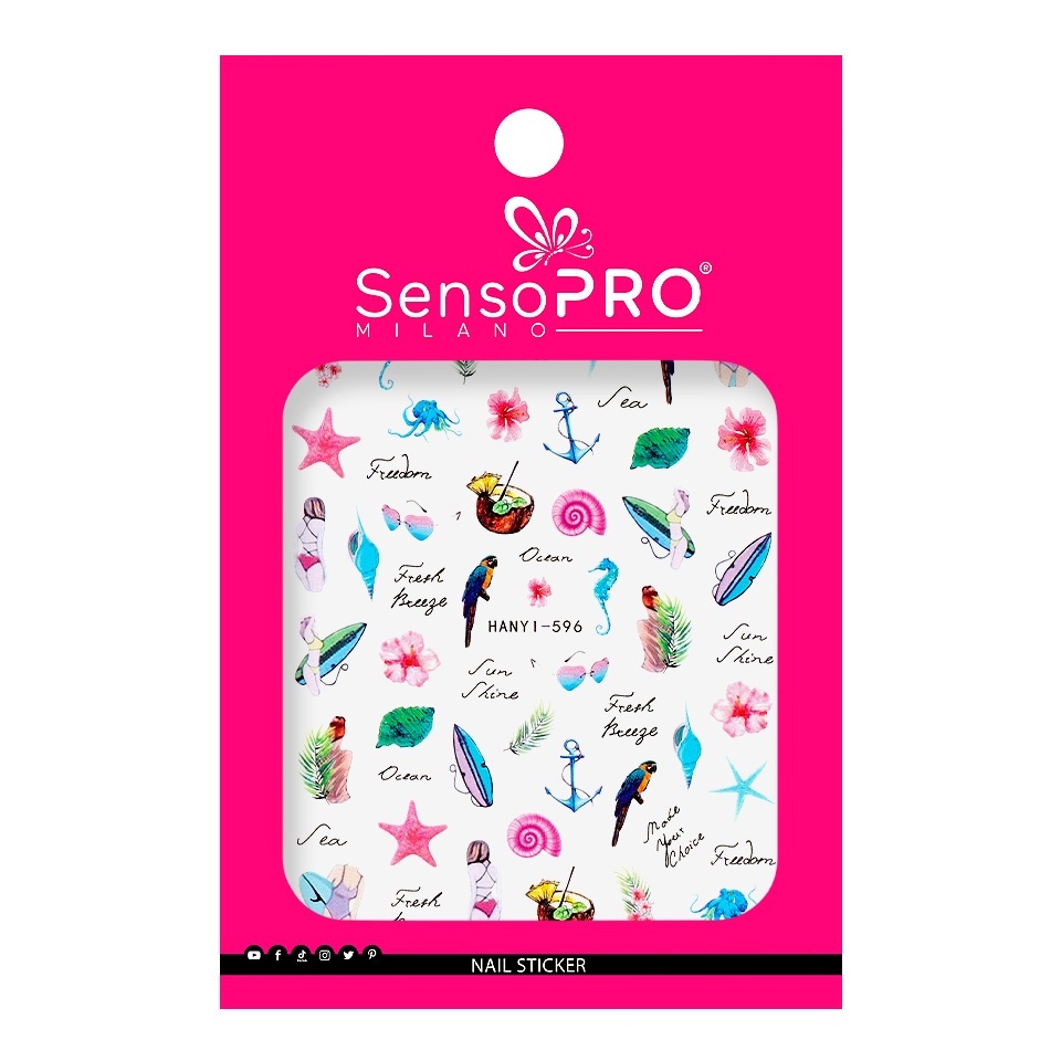 Abtibilduri Unghii SensoPRO Milano Summer Paradise, model HANYI-596 - 1 | YEO