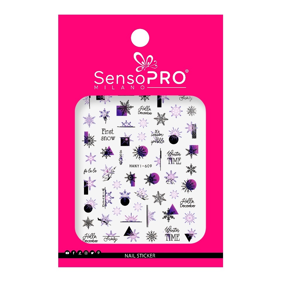 Abtibilduri Unghii SensoPRO Milano Winter Scenes, model HANYI-609 - 1 | YEO