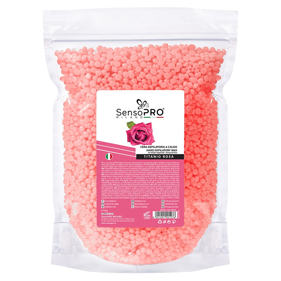 Ceara Epilat Elastica Granule SensoPRO Milano, Titanio Rosa - 500g