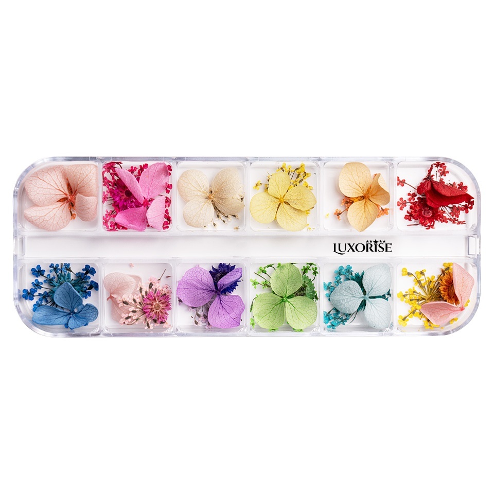 Flori Uscate Unghii LUXORISE - Grace Touch, 12 modele - 1 | YEO