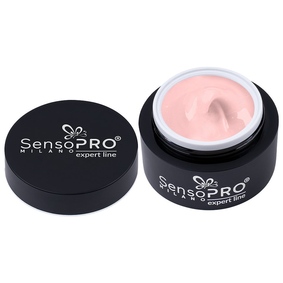 Gel Constructie Unghii Expert Line SensoPRO Milano - Shimmer Old Rose 15ml - 1 | YEO