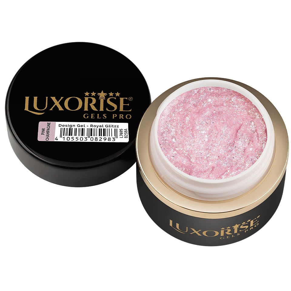 Gel Design 3D LUXORISE - Royal Glitz, Pink Champagne 5ml - 2 | YEO
