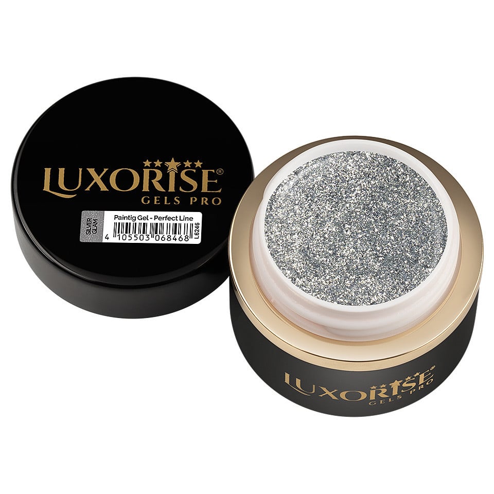 Gel Pictura Unghii LUXORISE Perfect Line - Silver Glam, 5ml - 1 | YEO