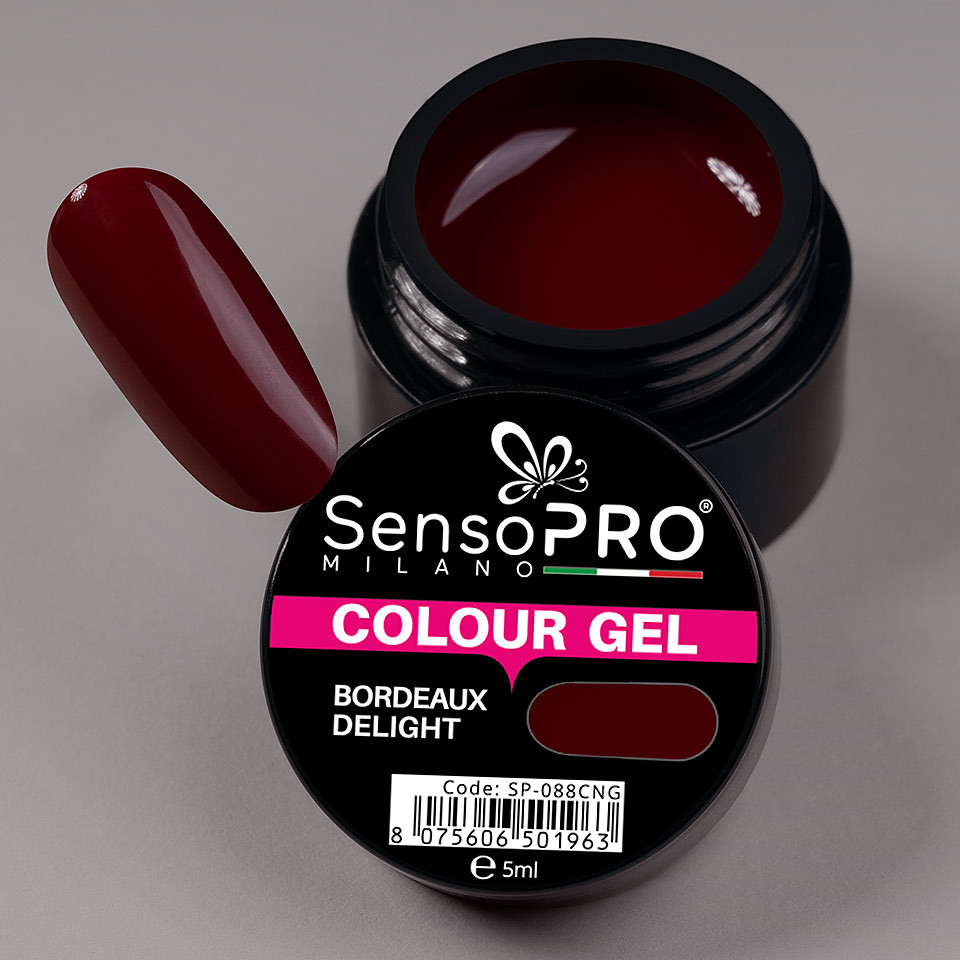 Gel UV Colorat Bordeaux Delight 5ml, SensoPRO Milano - 3 | YEO