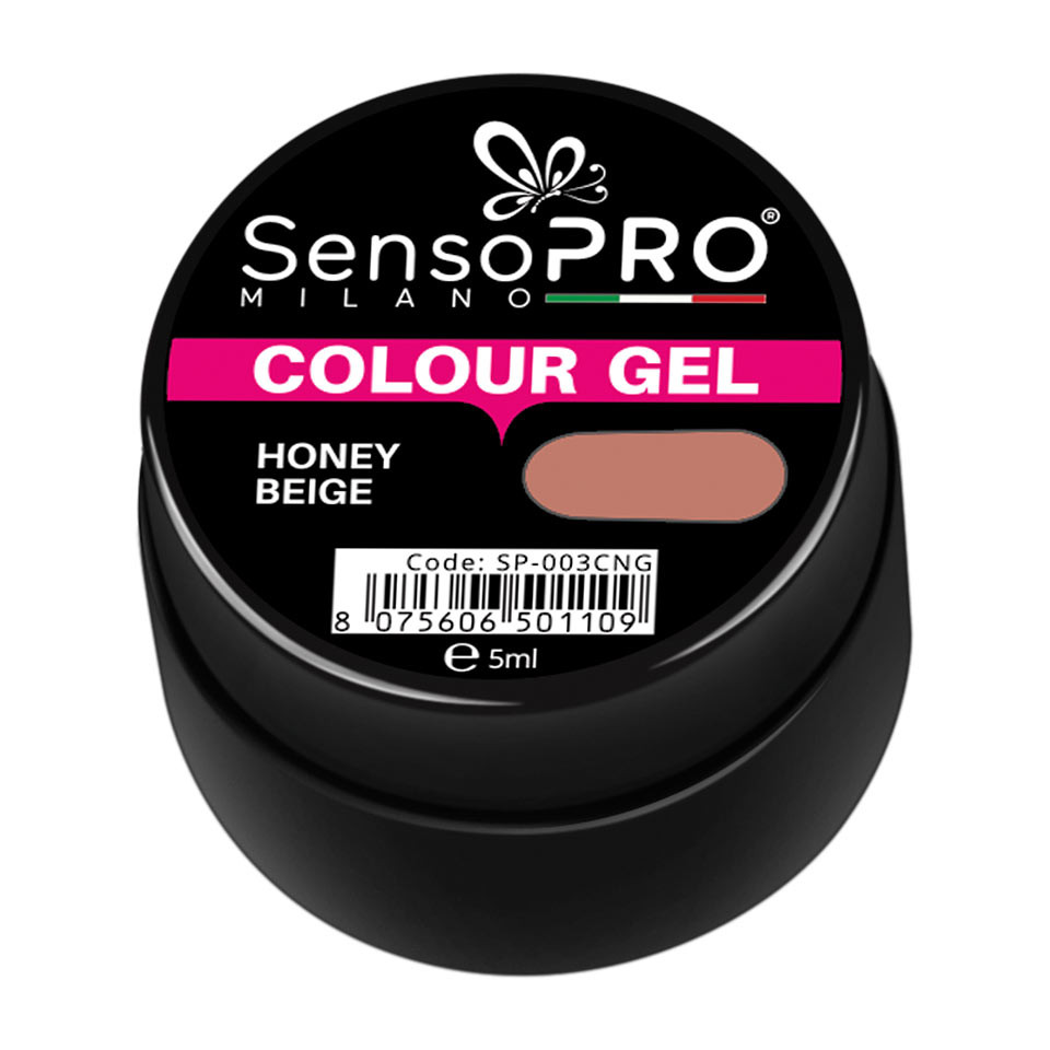 Gel UV Colorat Honey Beige 5ml, SensoPRO Milano - 1 | YEO