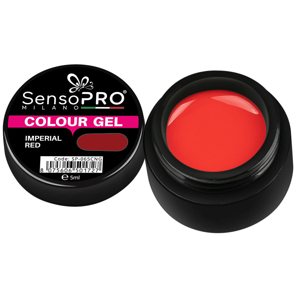 Gel UV Colorat Imperial Red 5ml, SensoPRO Milano