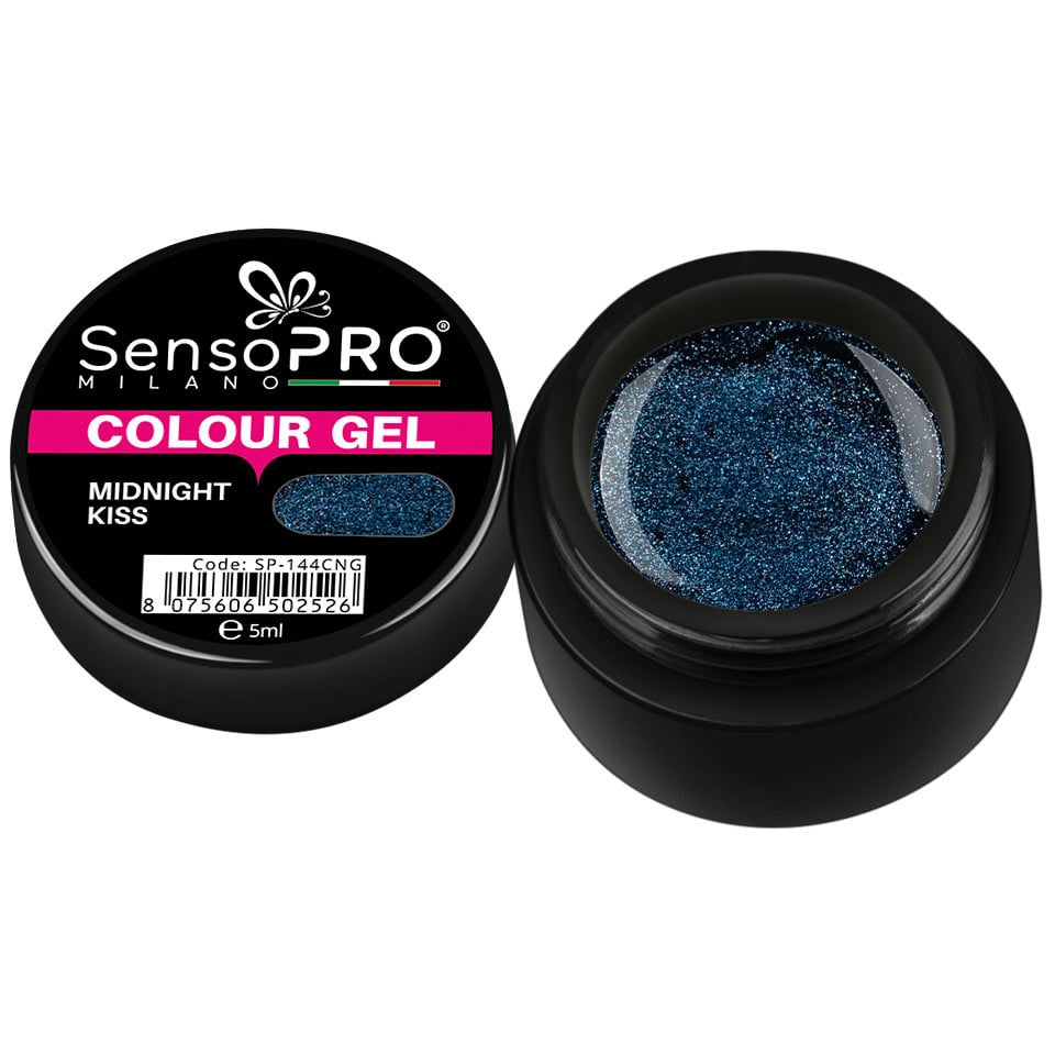 Gel UV Colorat Midnight Kiss 5ml, SensoPRO Milano