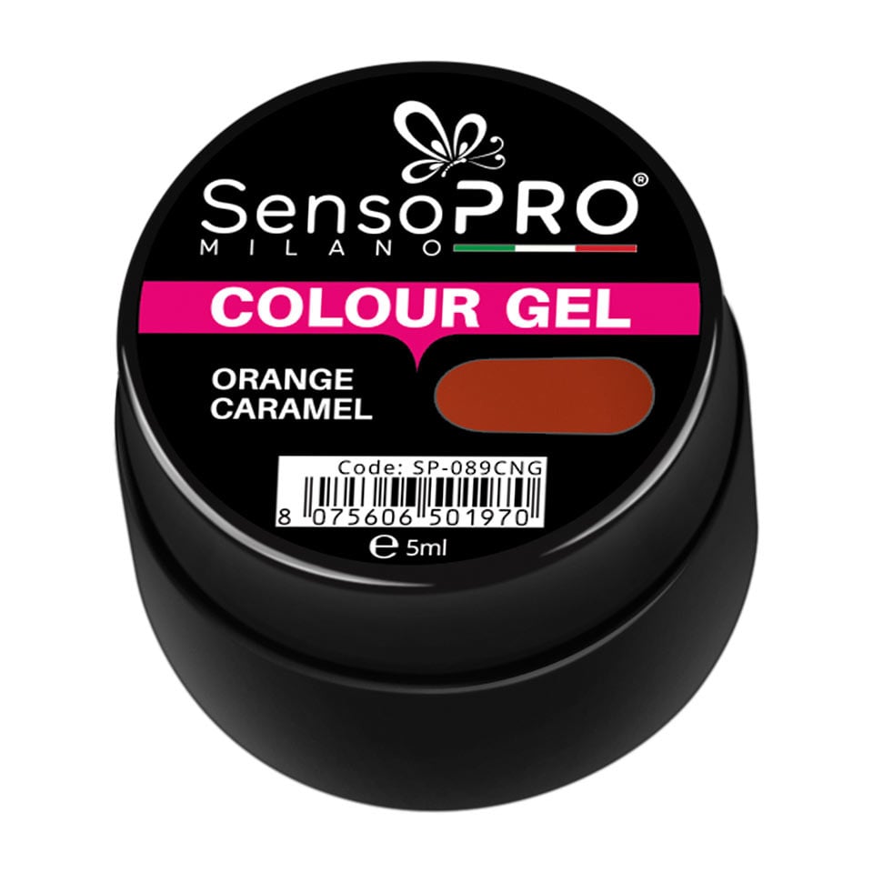 Gel UV Colorat Orange Caramel 5ml, SensoPRO Milano - 1 | YEO