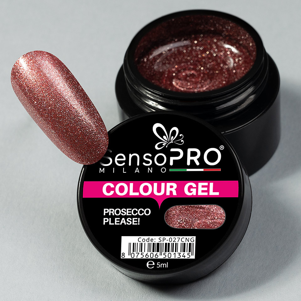 Gel UV Colorat Prosecco Please! 5ml, SensoPRO Milano - 2 | YEO