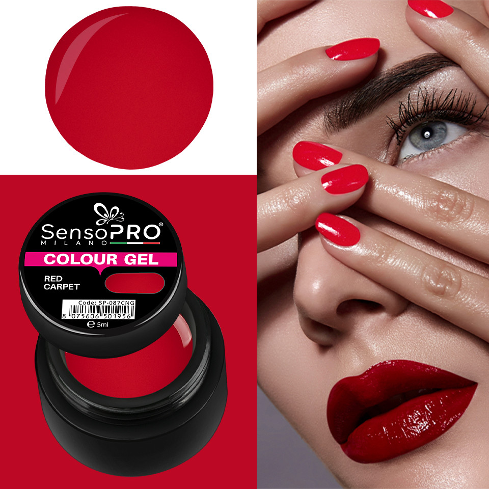 Gel UV Colorat Red Carpet 5ml, SensoPRO Milano - 2 | YEO
