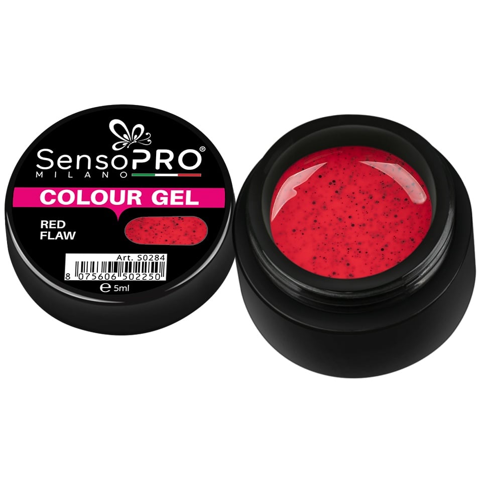 Gel UV Colorat Red Flaw 5ml, SensoPRO Milano