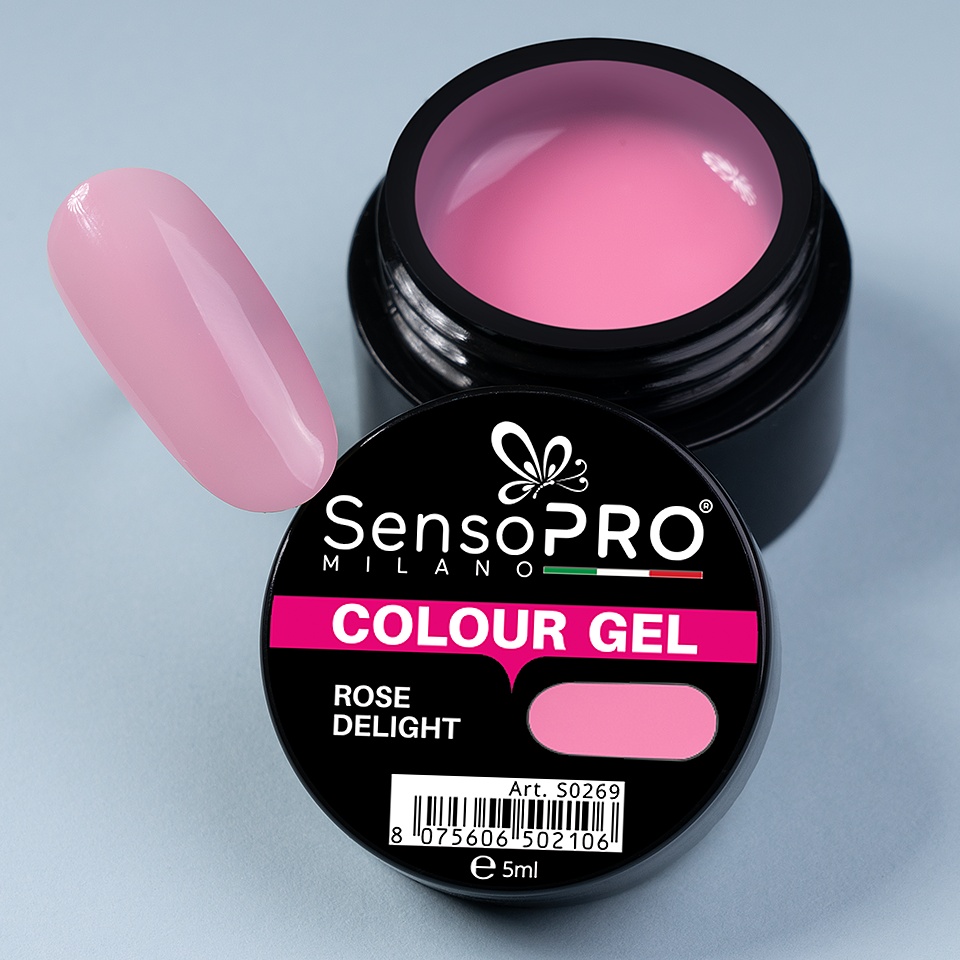 Gel UV Colorat Rose Delight, SensoPRO Milano