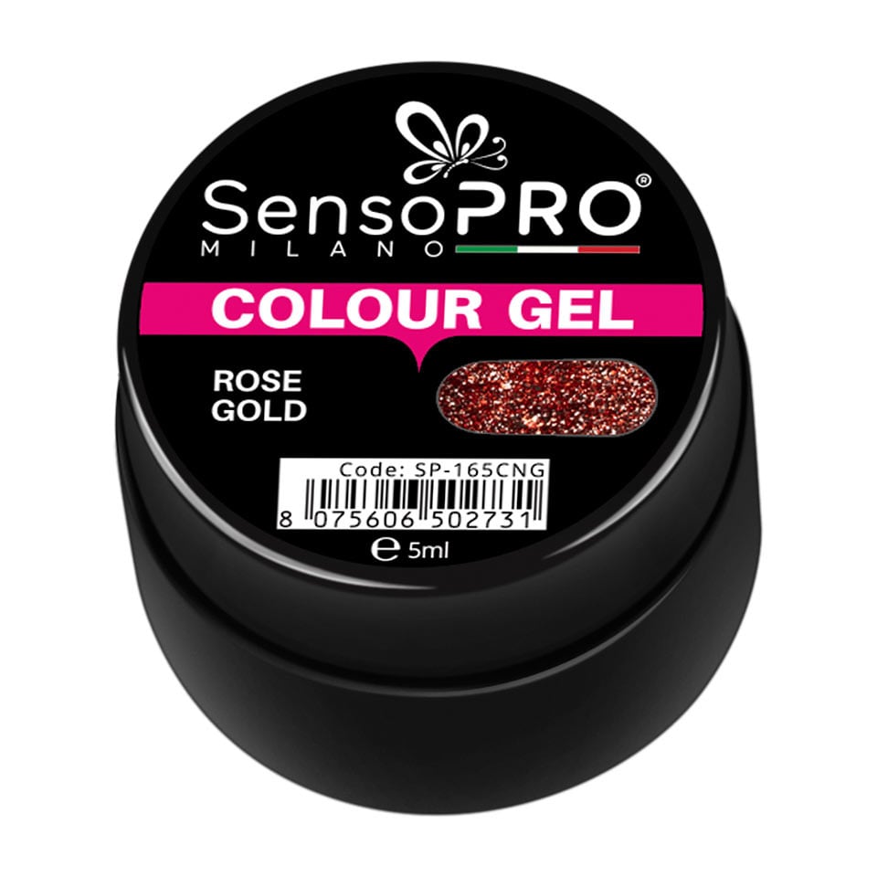 Gel UV Colorat Rose Gold 5ml, SensoPRO Milano - 1 | YEO