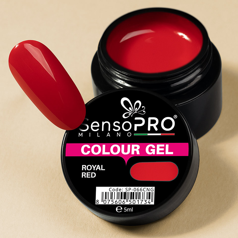 Gel UV Colorat Royal Red 5ml, SensoPRO Milano - 2 | YEO