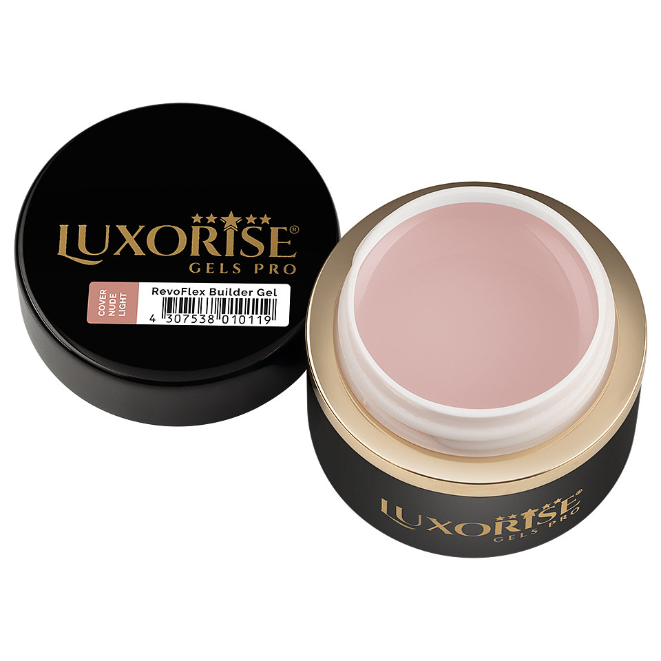 Gel UV Constructie Unghii RevoFlex LUXORISE 15ml, Cover Nude - Light - 1 | YEO