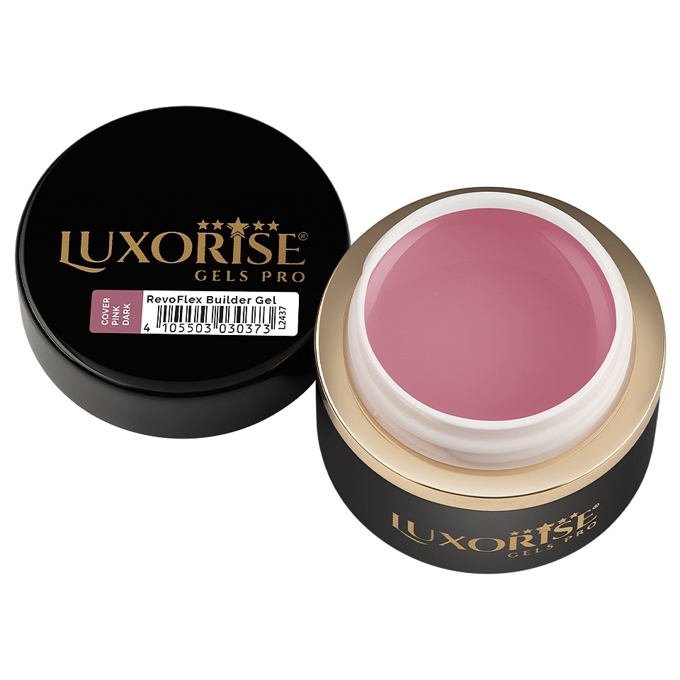 Gel UV Constructie Unghii RevoFlex LUXORISE 15ml, Cover Pink - Dark - 1 | YEO