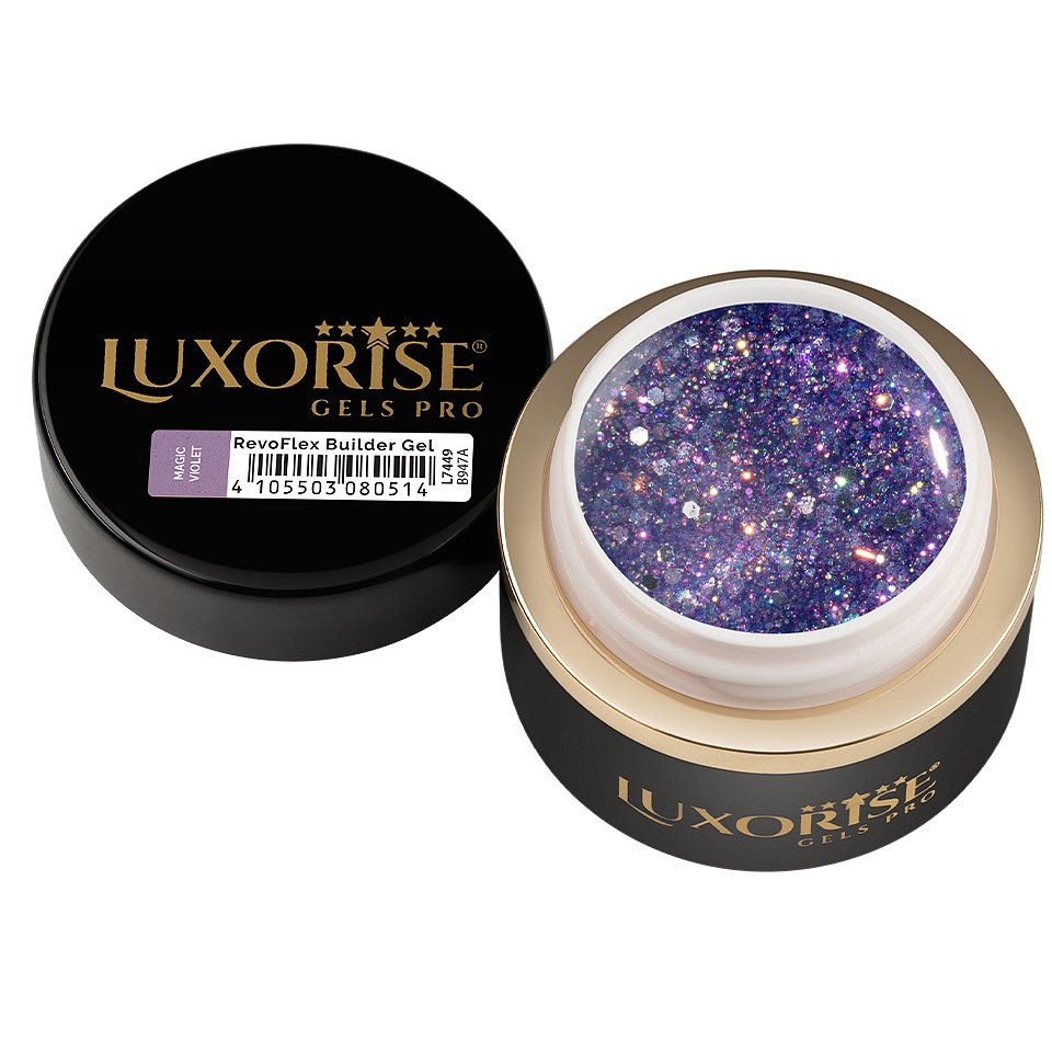 Gel UV Constructie Unghii RevoFlex LUXORISE 15ml, Magic Violet - 2 | YEO