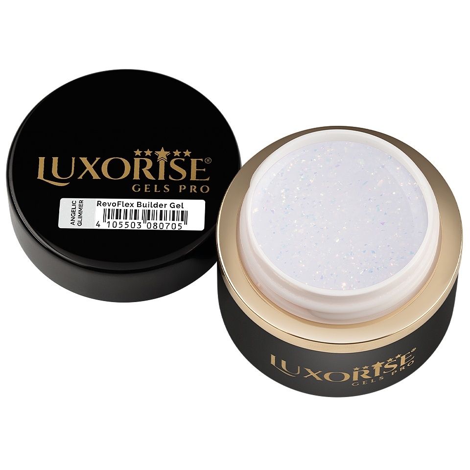 Gel UV Constructie Unghii RevoFlex LUXORISE 30ml, Angelic Glimmer - 1 | YEO