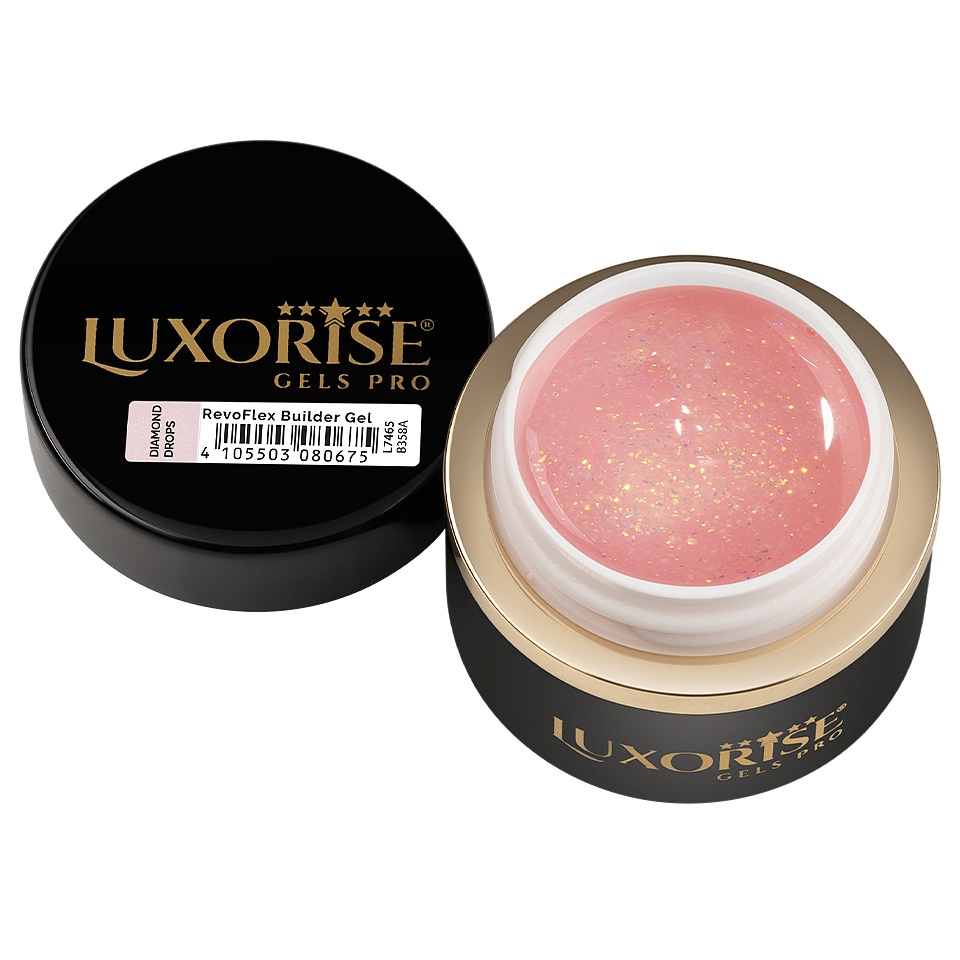 Gel UV Constructie Unghii RevoFlex LUXORISE 30ml, Diamond Drops - 1 | YEO