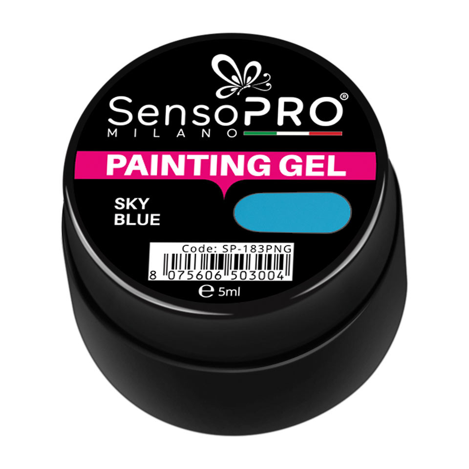 Gel UV Pictura Unghii Sky Blue 5ml, SensoPRO Milano - 2 | YEO