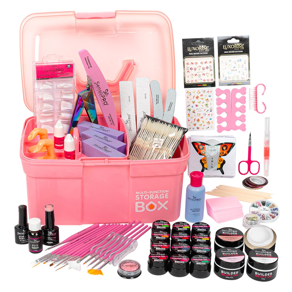 Kit Unghii Gel fara Lampa UV Promotie #07 + CADOURI 12 Geluri UV & Cutie Manichiura