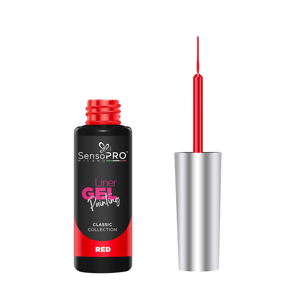 Liner Gel UV Pictura Unghii SensoPRO Milano Classic - Red 8ml - 1 | YEO