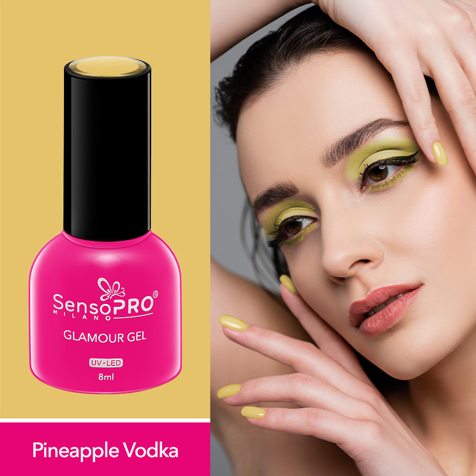 Oja Semipermanenta Glamour Gel SensoPRO Milano 8ml, Pineapple Vodka #37 - 1 | YEO