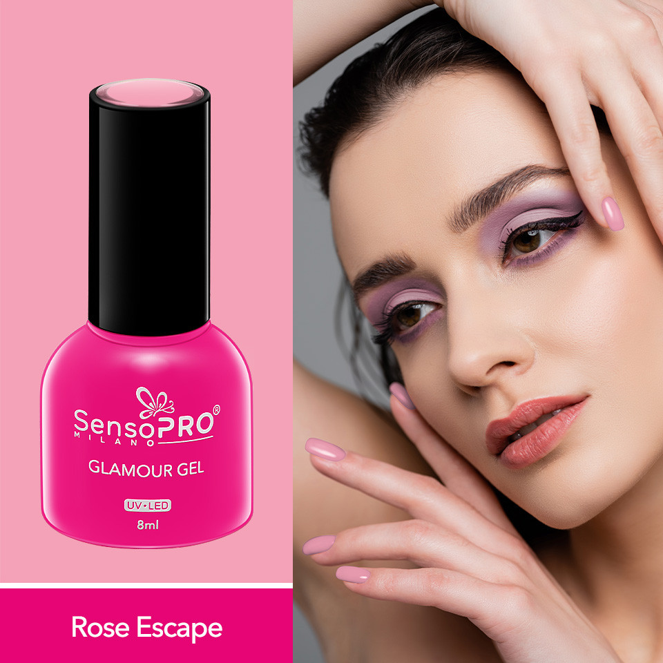 Oja Semipermanenta Glamour Gel SensoPRO Milano 8ml, Rose Escape #47 - 1 | YEO