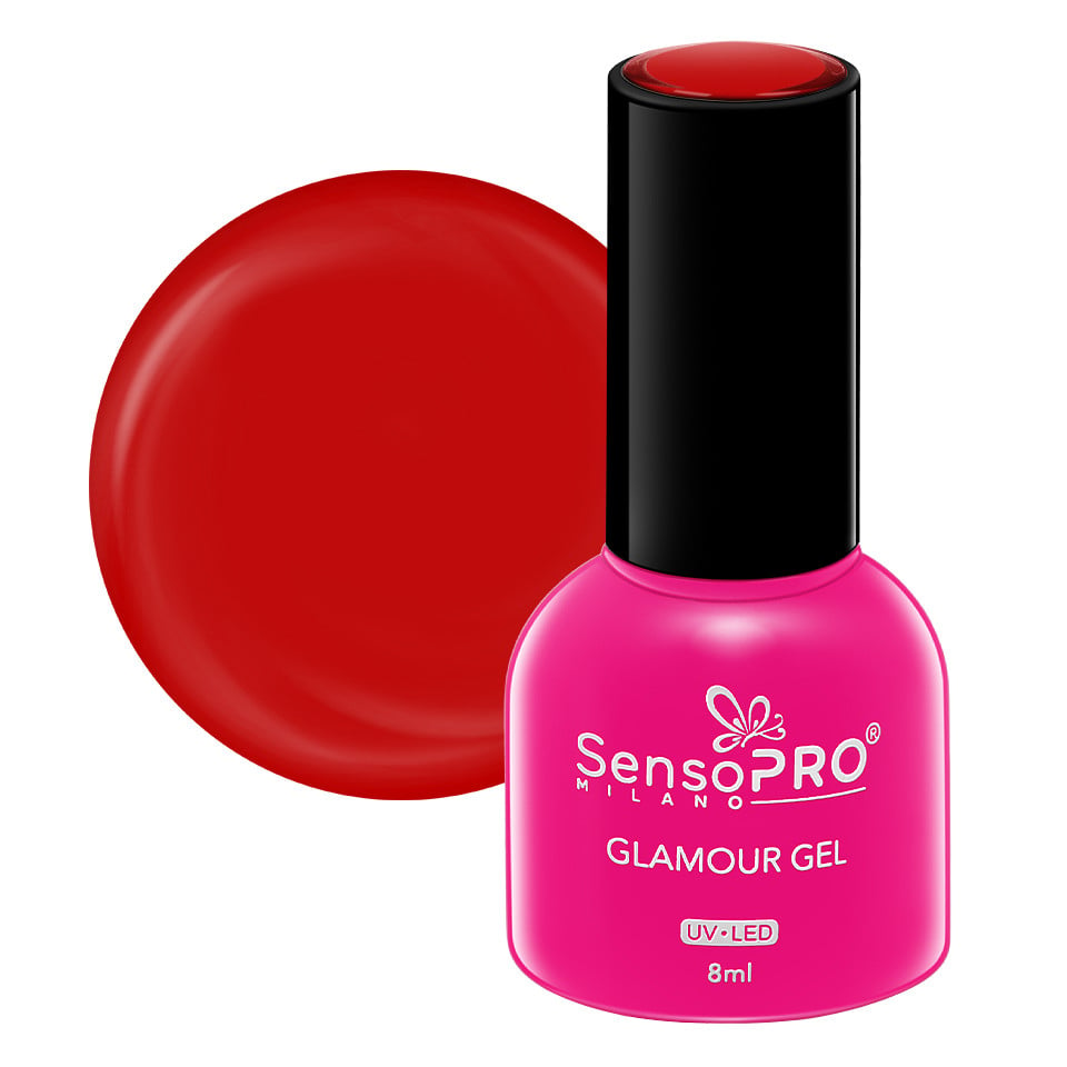 Oja Semipermanenta Glamour Gel SensoPRO Milano 8ml, Ruby Red #03